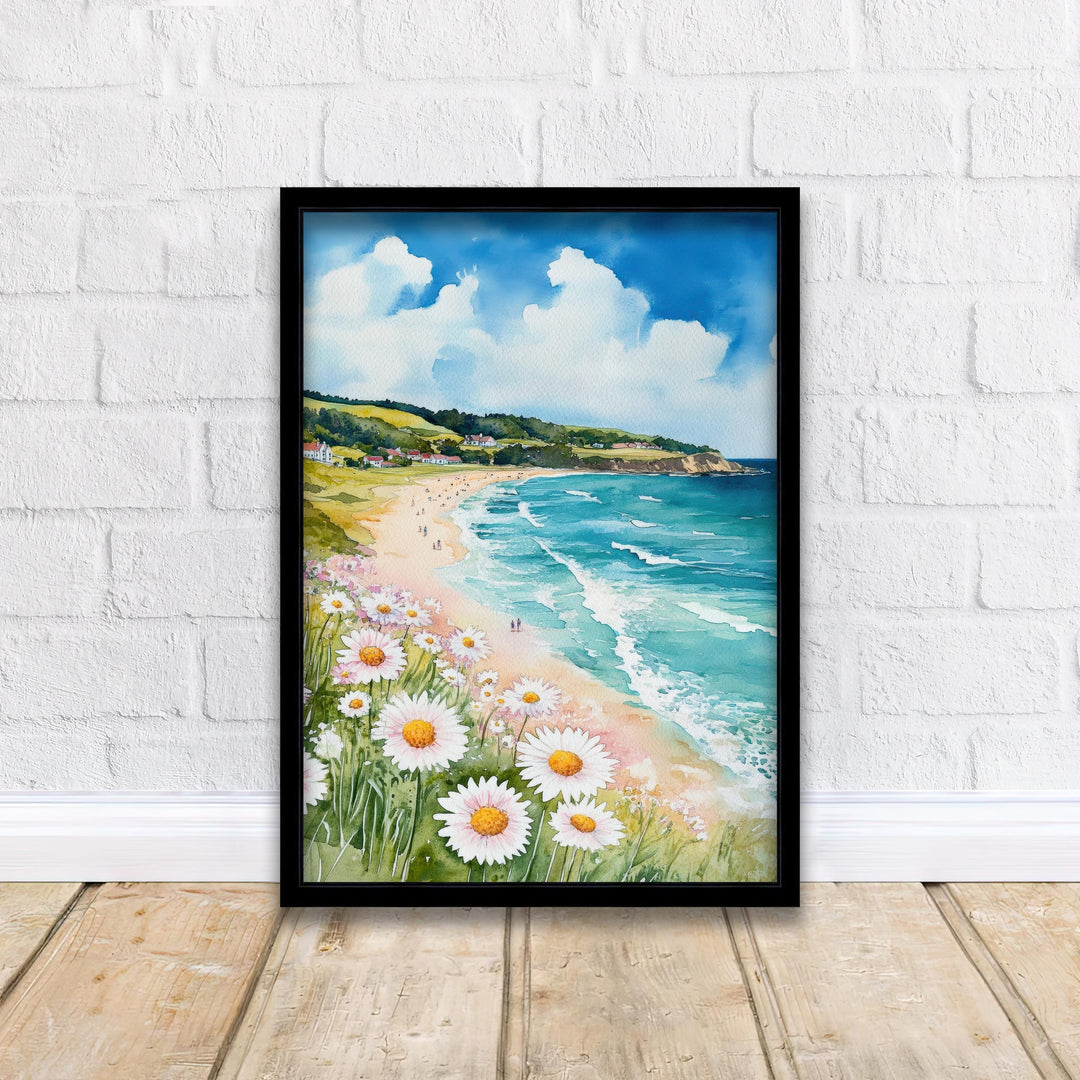 Falmouth Cornwall Watercolor Travel Print Wall Decor Wall Art Falmouth Landscape Wall Hanging Home Décor Cornish Coast Gift Art Lovers