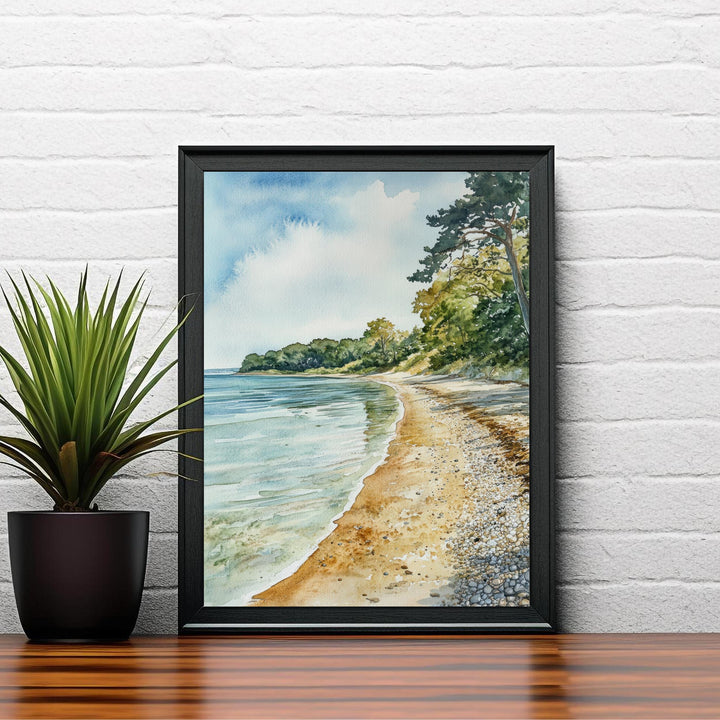 Poole Harbour Watercolor Travel Print Wall Decor Wall Art Poole Landscape Wall Hanging Home Décor Dorset Gift Art Lovers Scenic Print