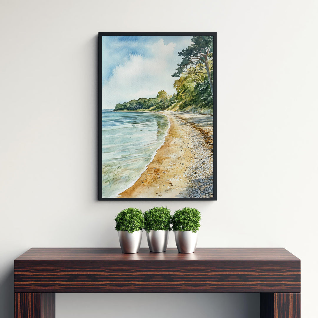 Poole Harbour Watercolor Travel Poster