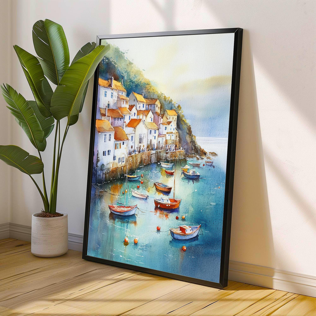 Staithes Watercolor Travel Print Wall Decor Wall Art Staithes Landscape Wall Hanging Home Décor Yorkshire Coast Gift Art Lovers Scenic Print