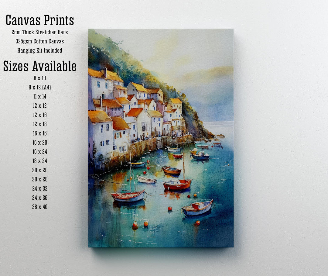 Staithes Watercolor Travel Poster