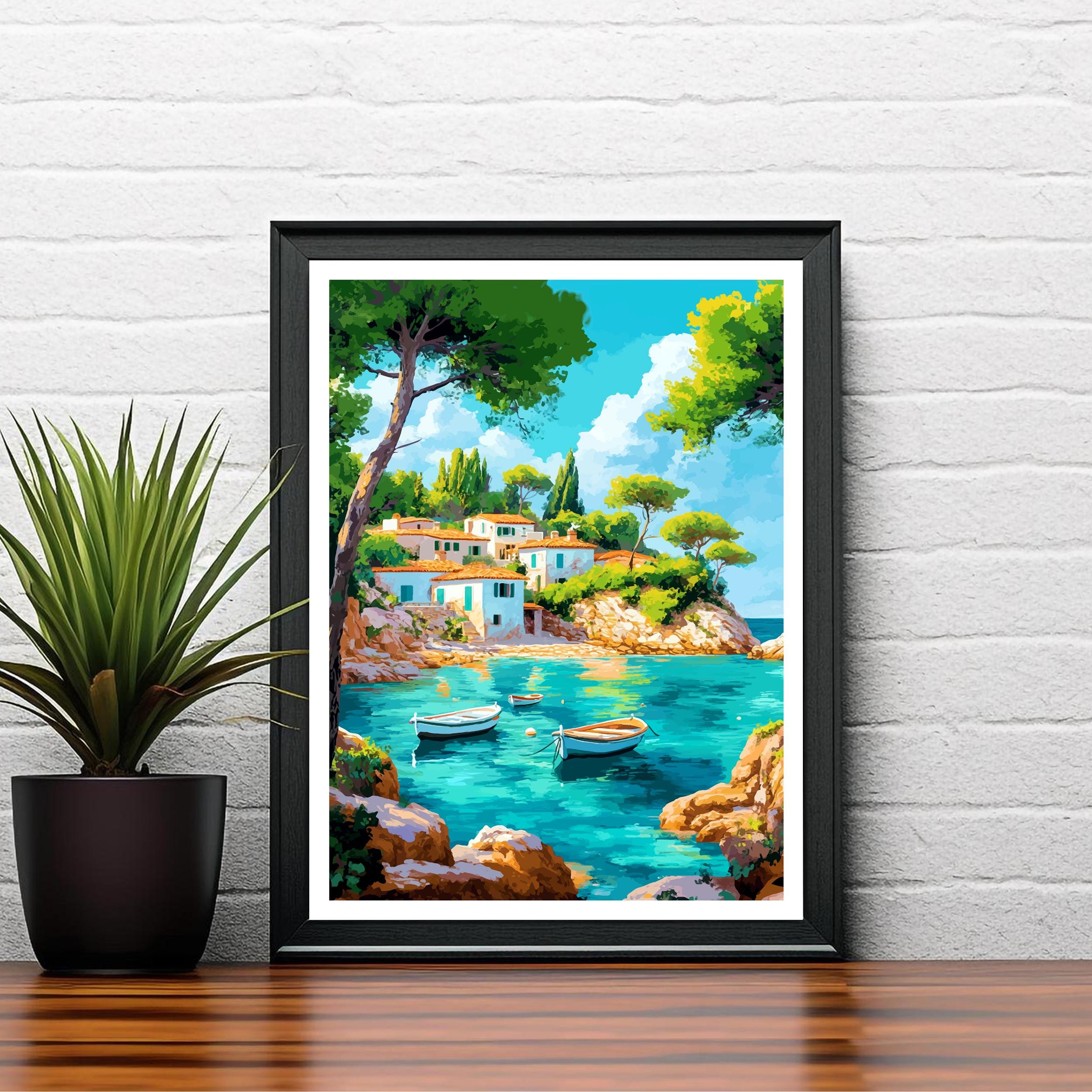 Mallorca Spain Watercolor Travel Print Wall Decor Wall Art Mallorca Landscape Wall Hanging Home Décor Balearic Islands Gift Art Lovers