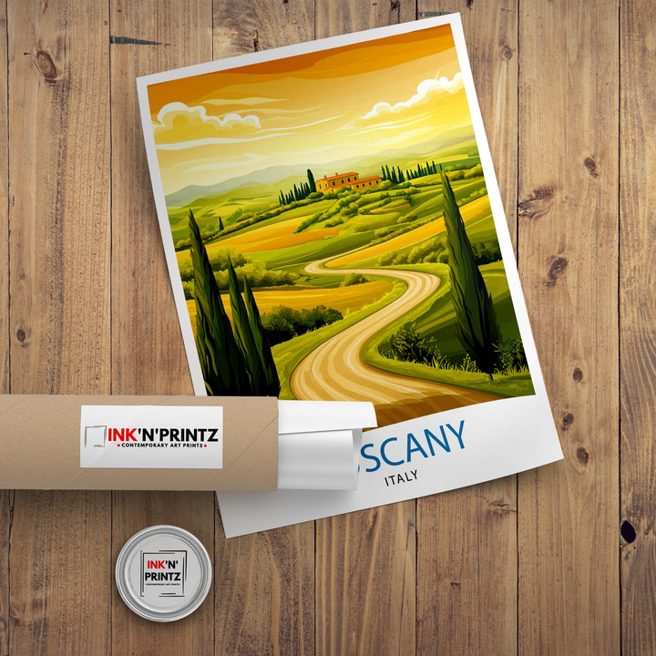 Tuscany Italy Travel Poster