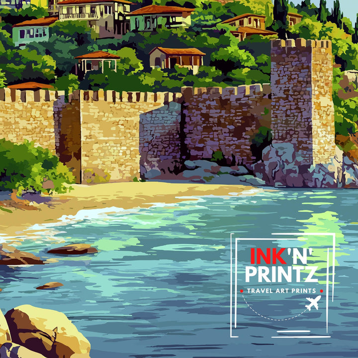 Antalya Turkey Travel Print Wall Decor Wall Art Antalya Wall Hanging Home Décor Antalya Gift Art Lovers Turkey Art Lover Gift Print Art