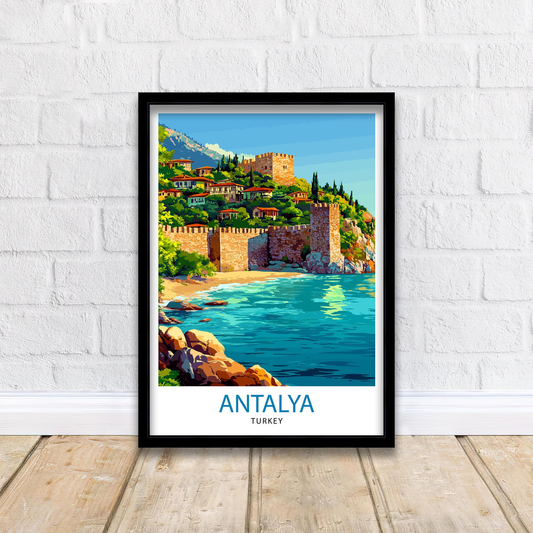 Antalya Turkey Travel Poster