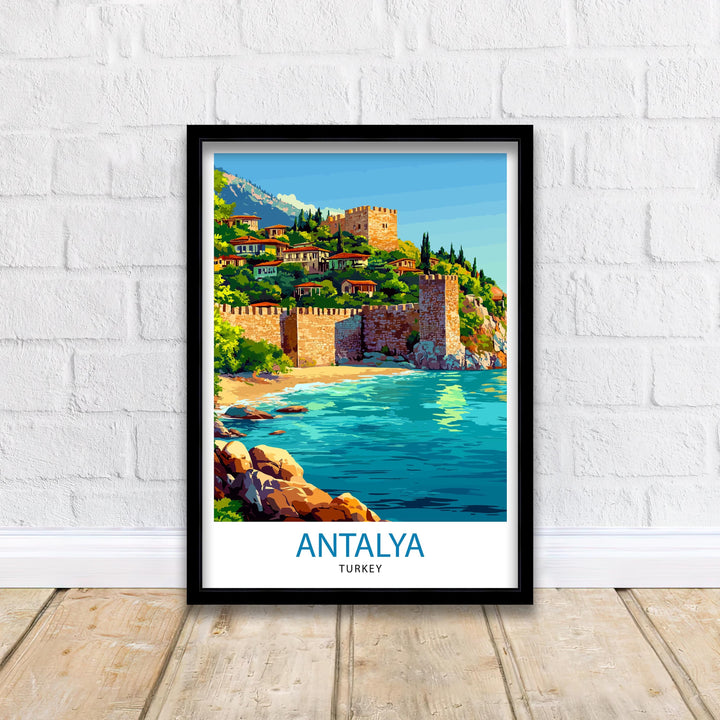 Antalya Turkey Travel Poster