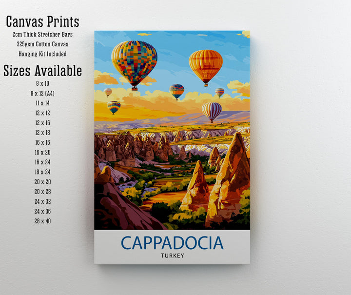 Cappadocia Turkey Travel Print Wall Decor Wall Art Cappadocia Wall Hanging Home Décor Cappadocia Gift Art Lovers Turkey Art Lover Gift