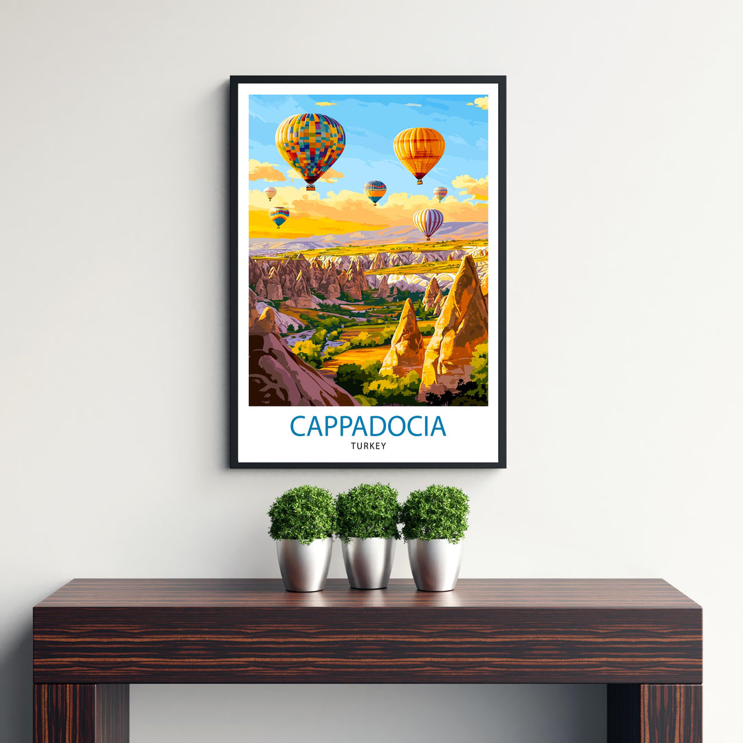 Cappadocia Turkey Travel Print Wall Decor Wall Art Cappadocia Wall Hanging Home Décor Cappadocia Gift Art Lovers Turkey Art Lover Gift