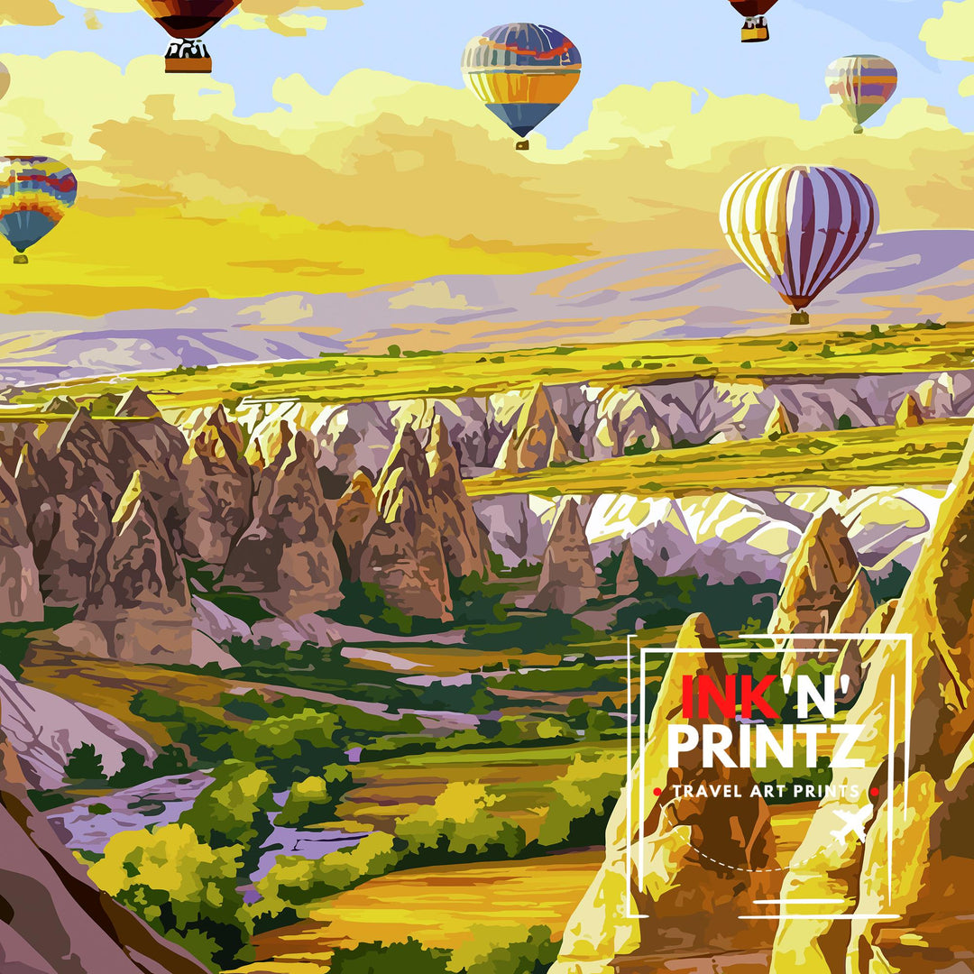 Cappadocia Turkey Travel Poster