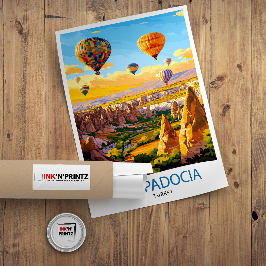 Cappadocia Turkey Travel Poster