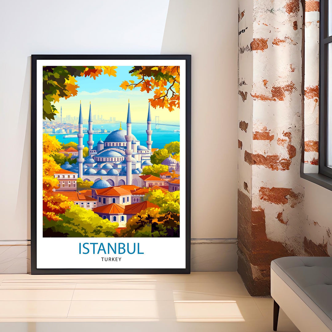 Istanbul Turkey Travel Poster