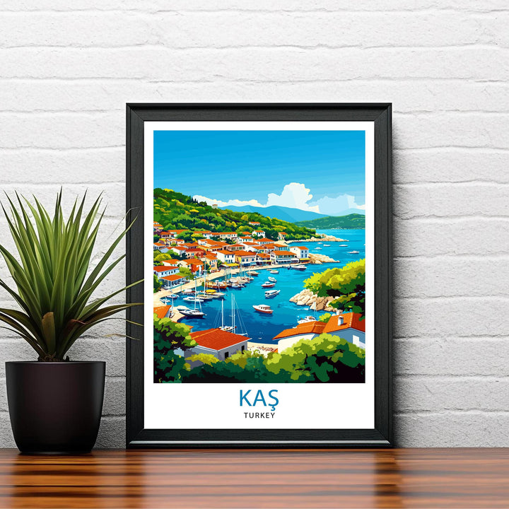 Kas Turkey Travel Print Wall Decor Wall Art Kaş Wall Hanging Home Décor Kaş Gift Art Lovers Turkey Art Lover Gift Print Art