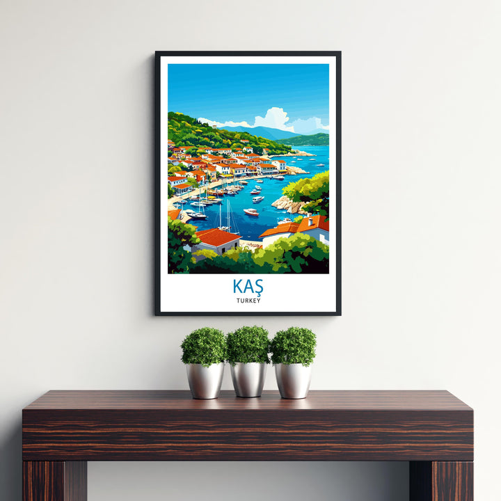 Kas Turkey Travel Print Wall Decor Wall Art Kaş Wall Hanging Home Décor Kaş Gift Art Lovers Turkey Art Lover Gift Print Art