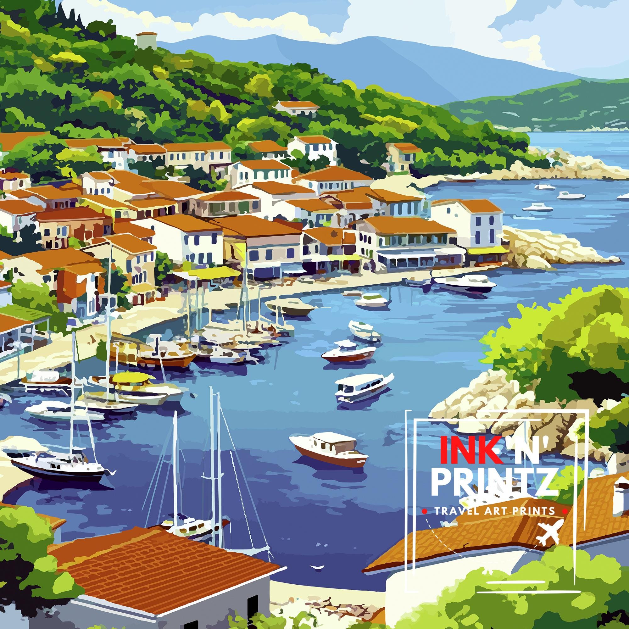 Kas Turkey Travel Print Wall Decor Wall Art Kaş Wall Hanging Home Décor Kaş Gift Art Lovers Turkey Art Lover Gift Print Art