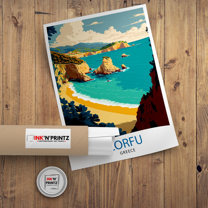 Corfu Travel Poster