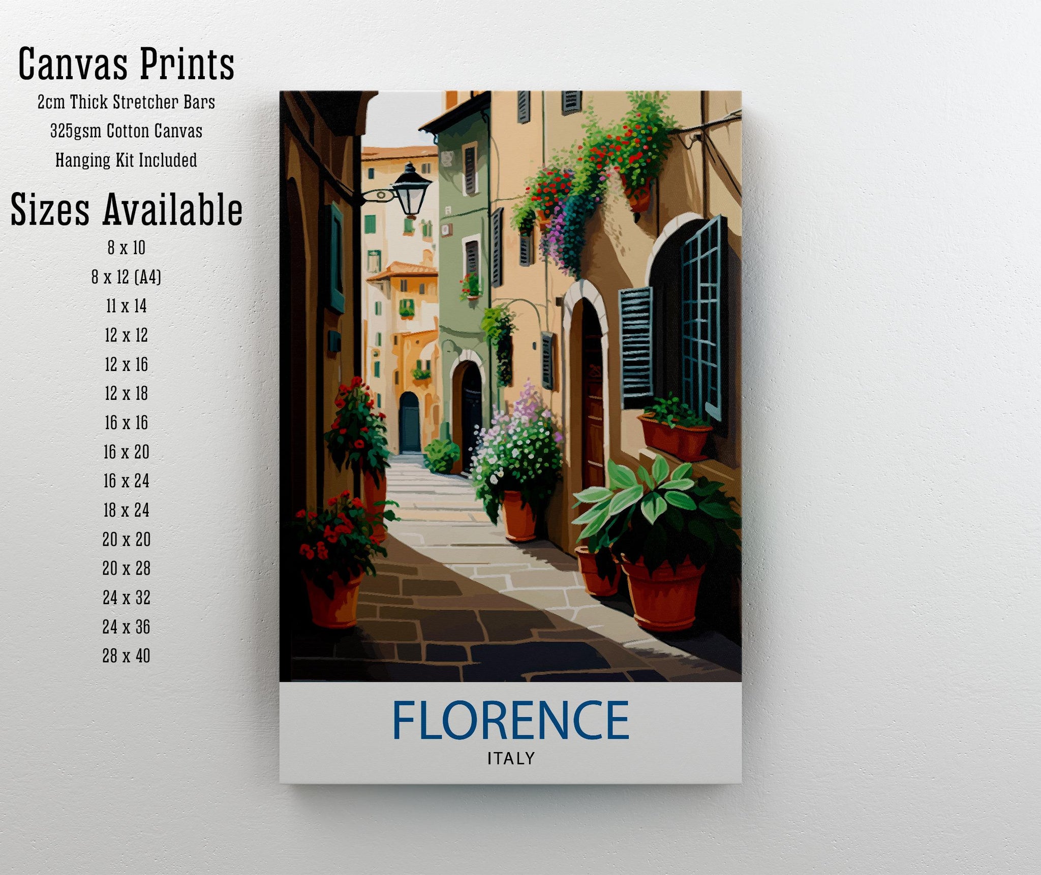 Florence Italy Travel Print | Vintage Italian Wall Art