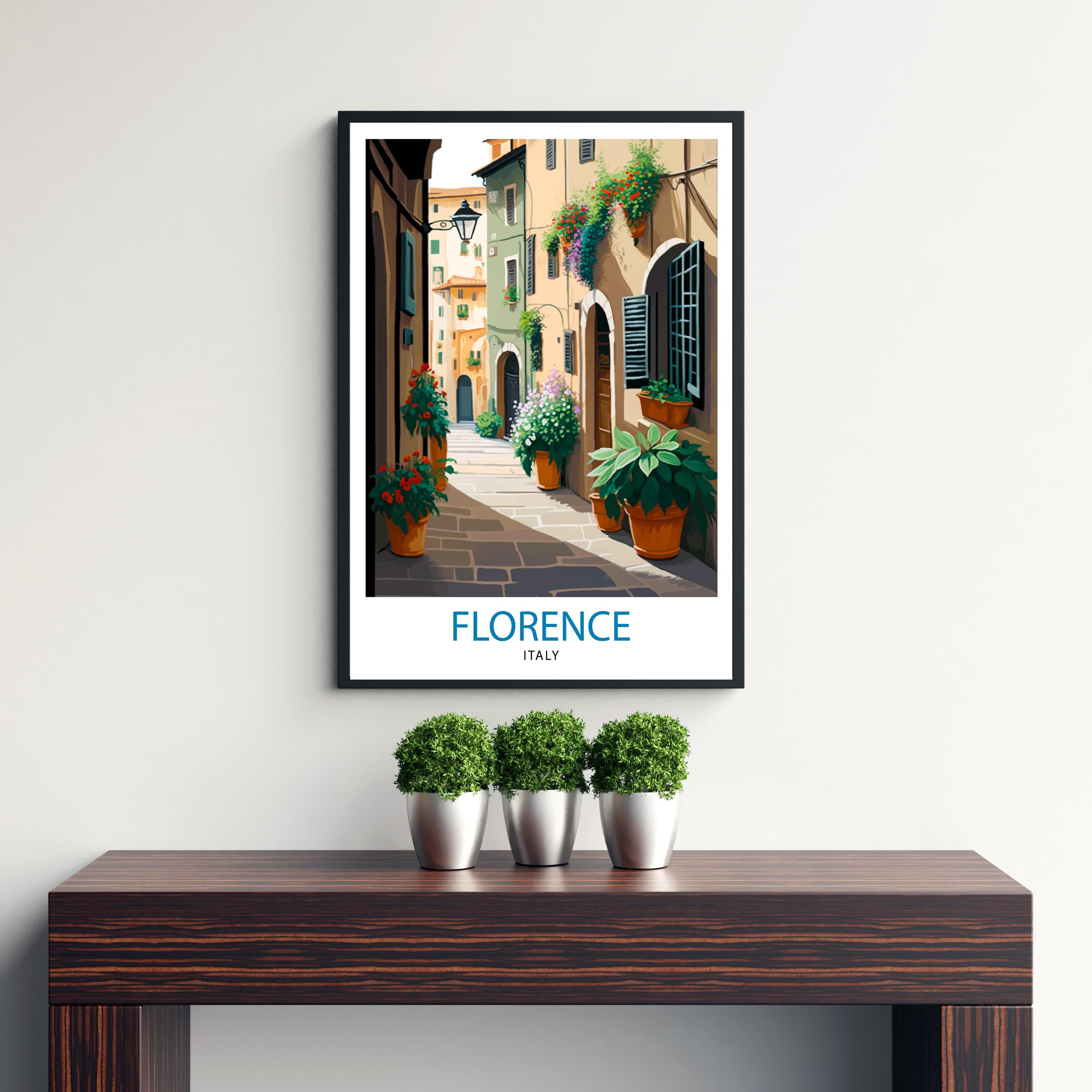 Florence Italy Travel Print | Vintage Italian Wall Art