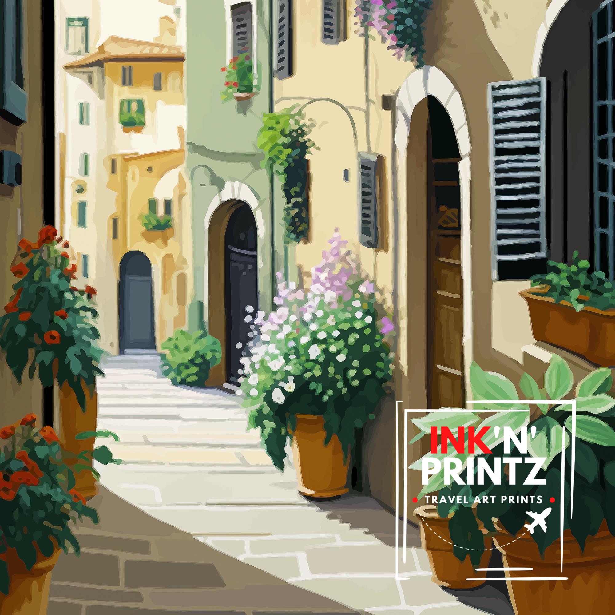 Florence Italy Travel Print | Vintage Italian Wall Art