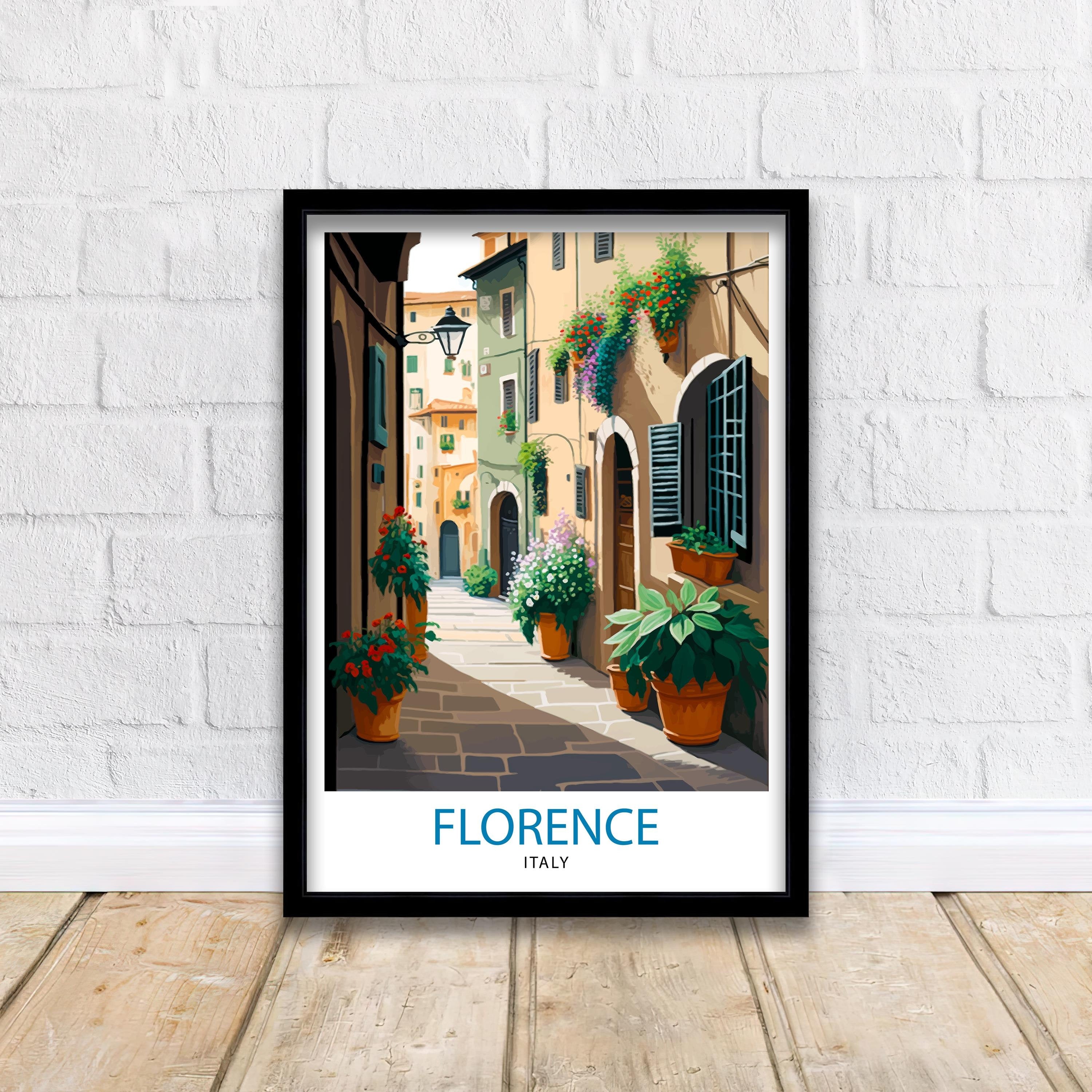 Florence Italy Travel Print | Vintage Italian Wall Art