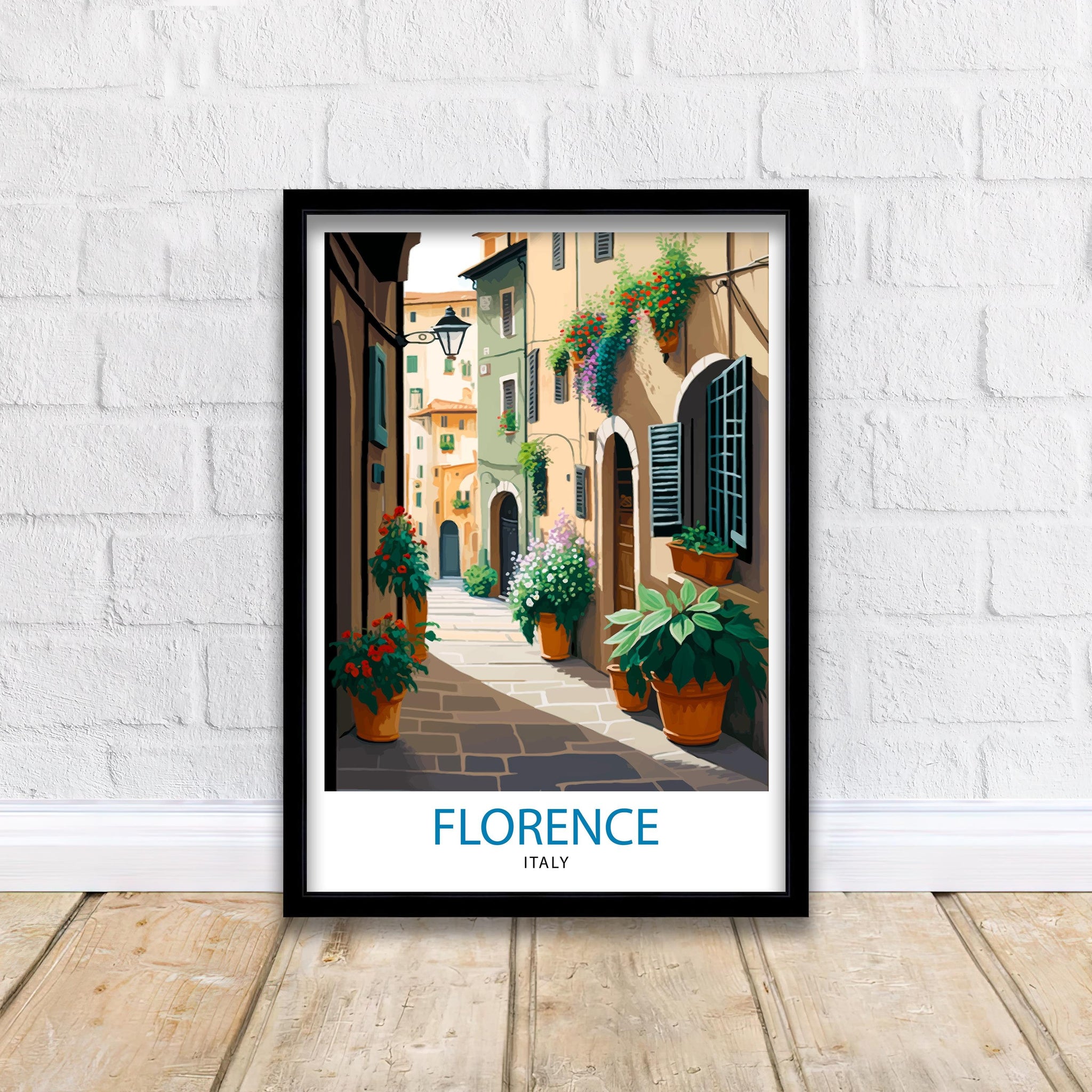 Florence Italy Travel Print | Vintage Italian Wall Art