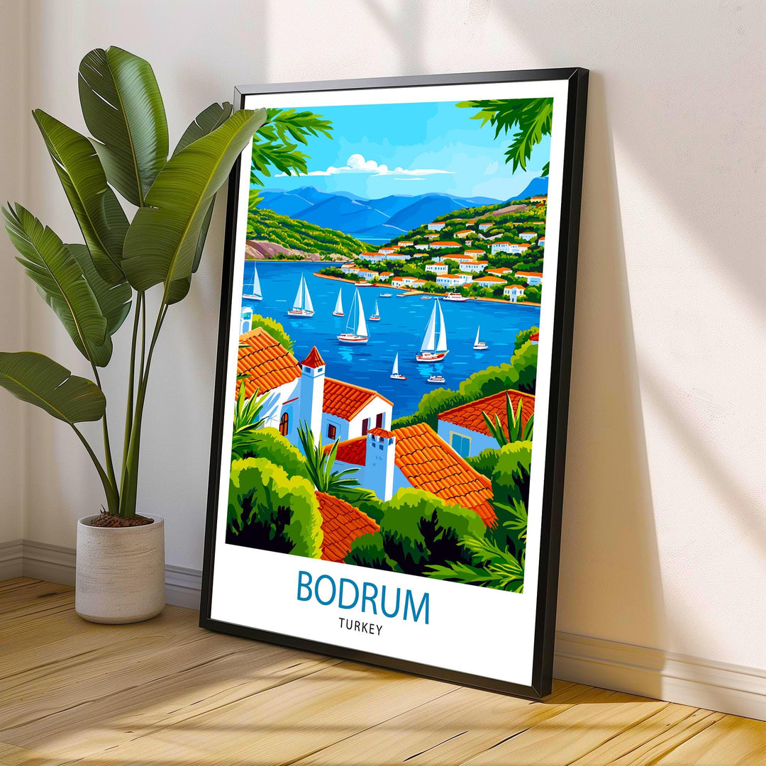 Bodrum Turkey Travel Poster