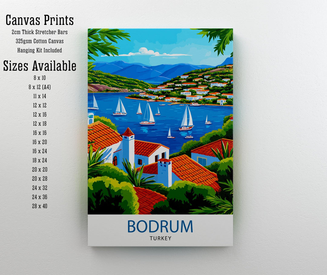 Bodrum Turkey Travel Print Wall Decor Wall Art Bodrum Wall Hanging Home Décor Bodrum Gift Art Lovers Turkey Art Lover Gift Print Art