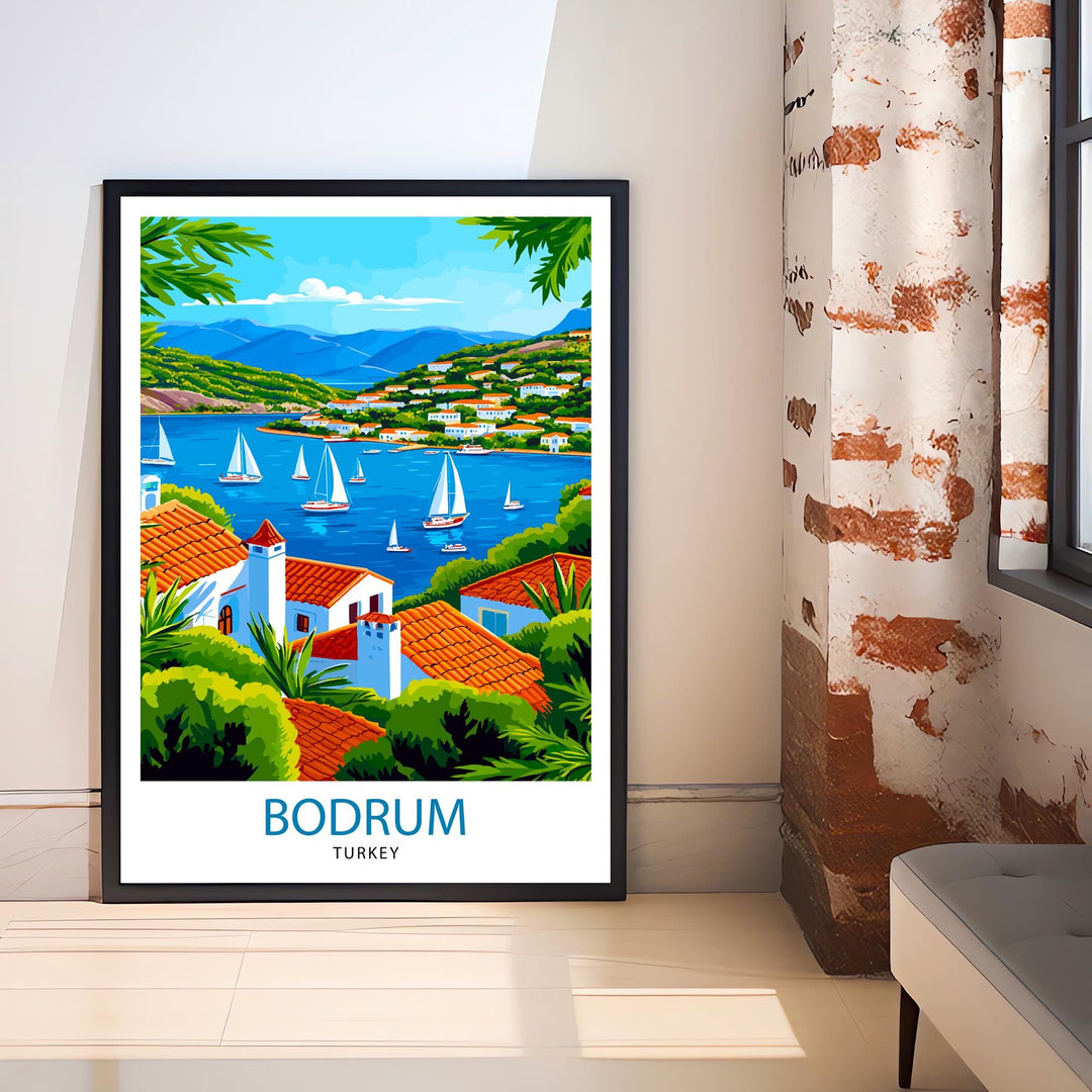 Bodrum Turkey Travel Print Wall Decor Wall Art Bodrum Wall Hanging Home Décor Bodrum Gift Art Lovers Turkey Art Lover Gift Print Art