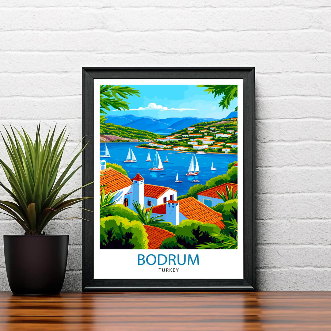 Bodrum Turkey Travel Print Wall Decor Wall Art Bodrum Wall Hanging Home Décor Bodrum Gift Art Lovers Turkey Art Lover Gift Print Art