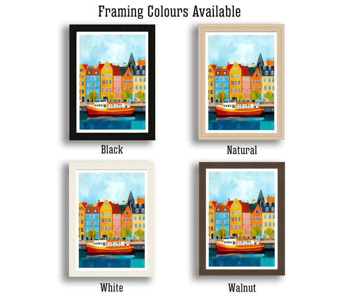 Aarhus Denmark Travel Poster Wall Decor Wall Art Aarhus Landscape Wall Hanging Home Décor Danish City Gift Art Lovers Scenic Print