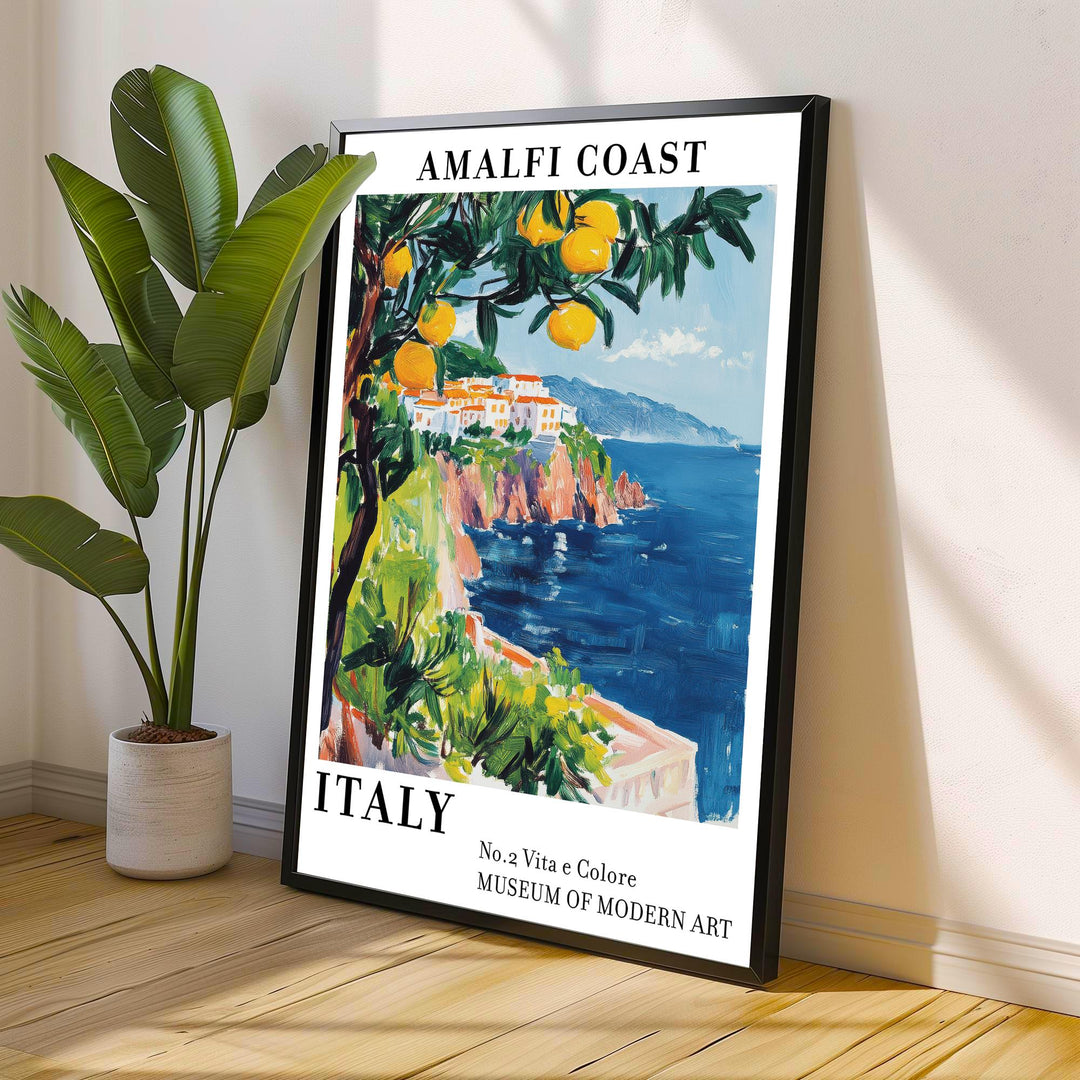 Amalfi Coast Italy Travel Poster Wall Decor Wall Art Amalfi Landscape Wall Hanging Home Décor Italian Riviera Gift Art Lovers Scenic Print