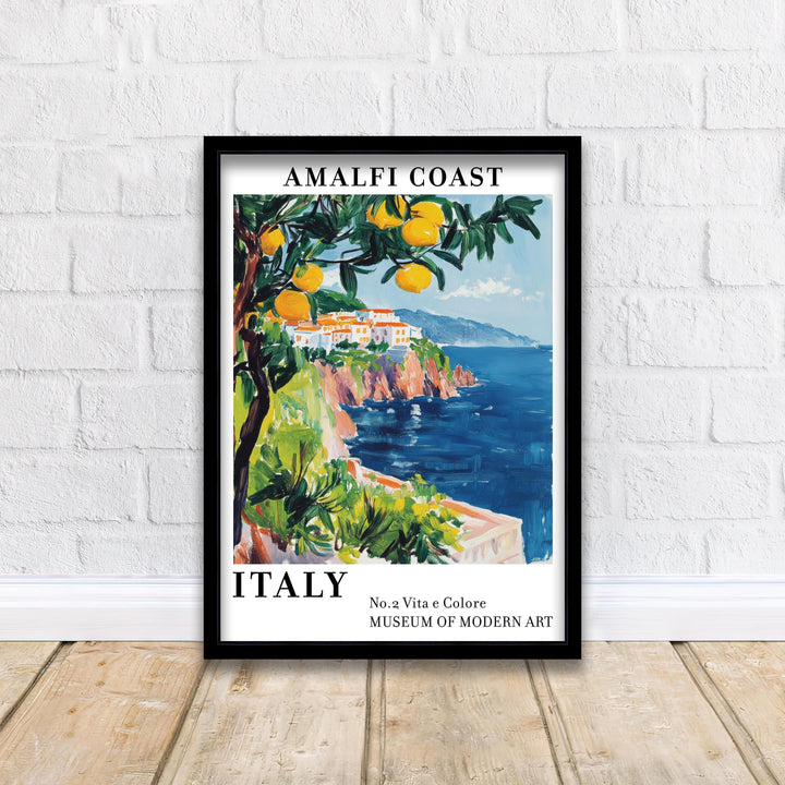 Amalfi Coast Italy Travel Poster Wall Decor Wall Art Amalfi Landscape Wall Hanging Home Décor Italian Riviera Gift Art Lovers Scenic Print