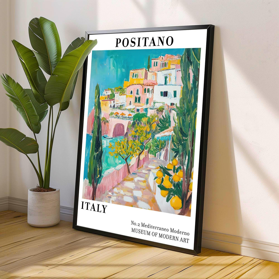 Positano Italy Travel Poster Wall Decor Wall Art Positano Landscape Wall Hanging Home Décor Amalfi Coast Gift Art Lovers Scenic Print