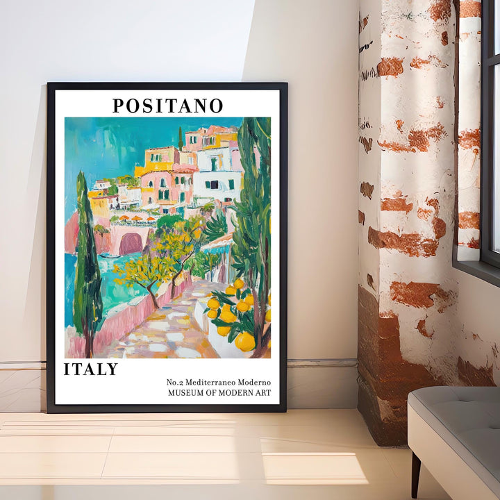 Positano Italy Travel Poster Wall Decor Wall Art Positano Landscape Wall Hanging Home Décor Amalfi Coast Gift Art Lovers Scenic Print