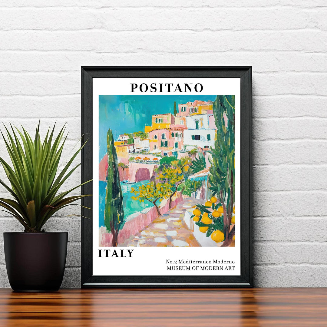 Positano Italy Travel Poster Wall Decor Wall Art Positano Landscape Wall Hanging Home Décor Amalfi Coast Gift Art Lovers Scenic Print