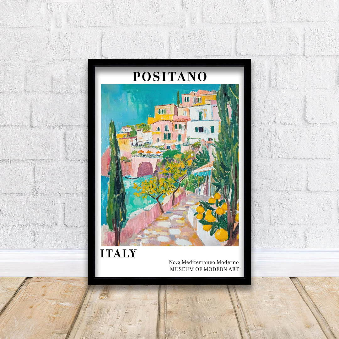 Positano Italy Travel Poster Wall Decor Wall Art Positano Landscape Wall Hanging Home Décor Amalfi Coast Gift Art Lovers Scenic Print