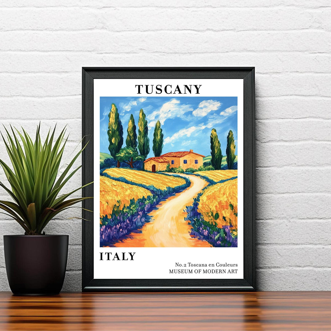 Tuscany Italy Travel Poster Wall Decor Wall Art Tuscany Landscape Wall Hanging Home Décor Italian Countryside Gift Art Lovers Scenic Print