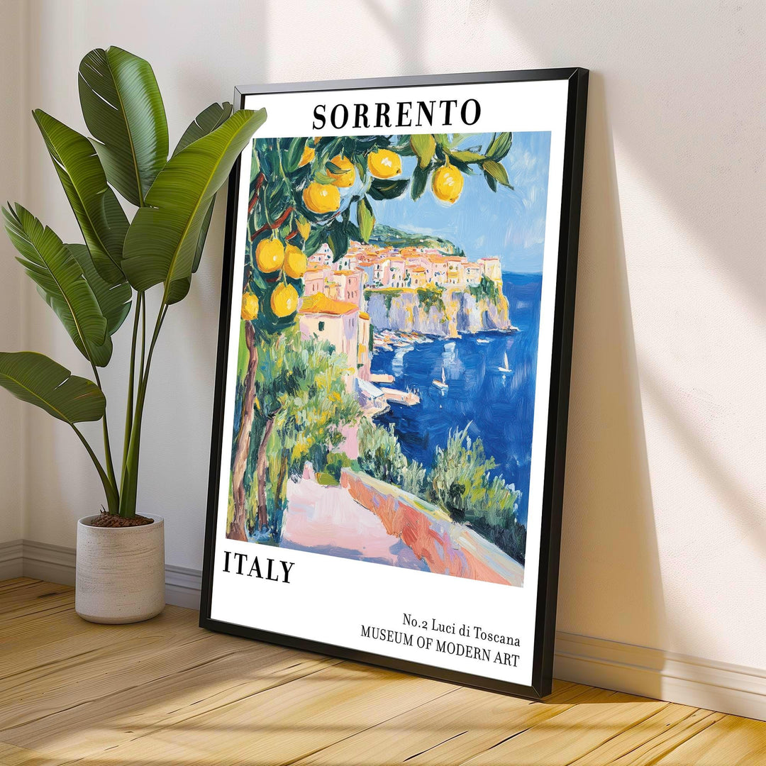 Sorrento Italy Travel Poster Wall Decor Wall Art Sorrento Landscape Wall Hanging Home Décor Amalfi Coast Gift Art Lovers Scenic Print