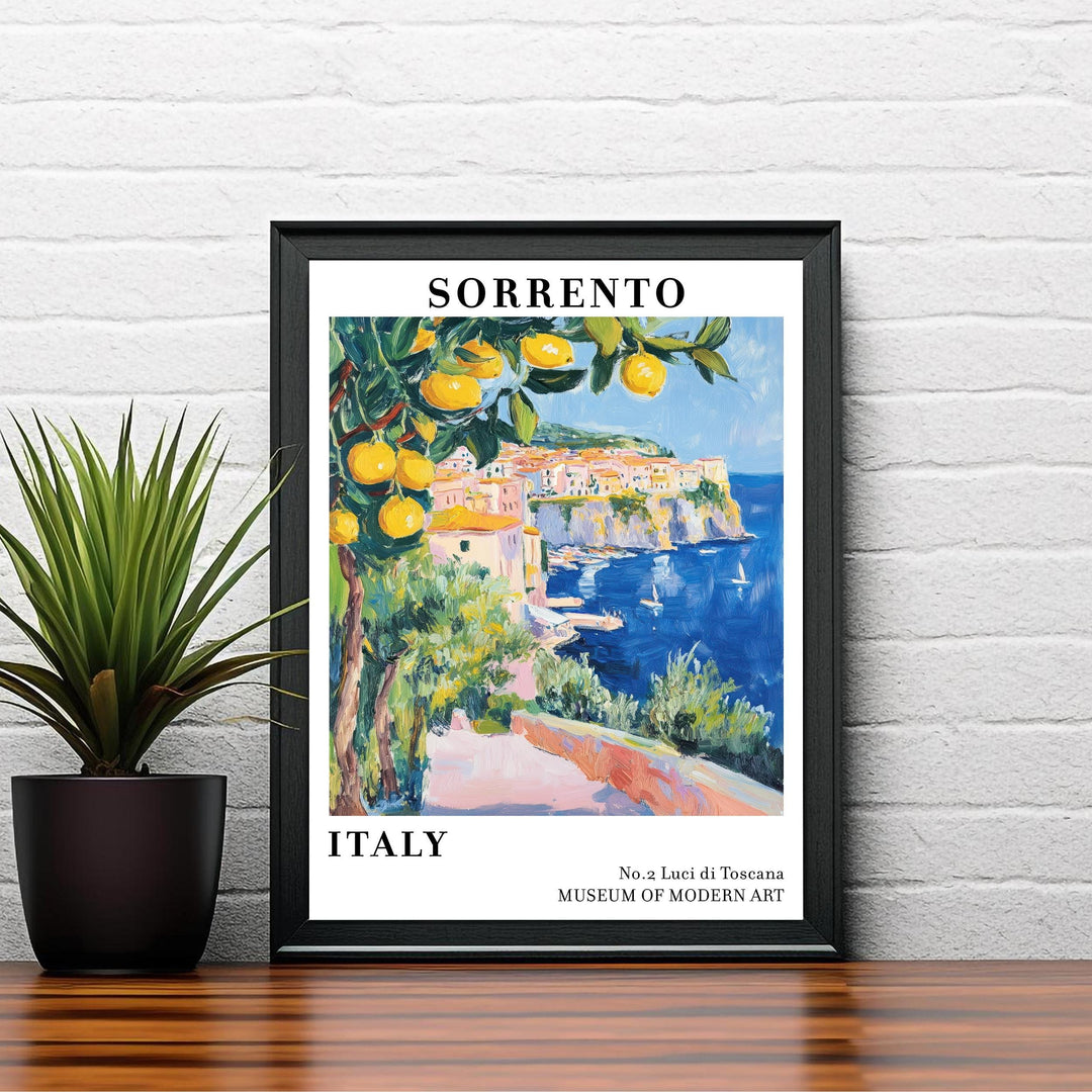 Sorrento Italy Travel Poster Wall Decor Wall Art Sorrento Landscape Wall Hanging Home Décor Amalfi Coast Gift Art Lovers Scenic Print