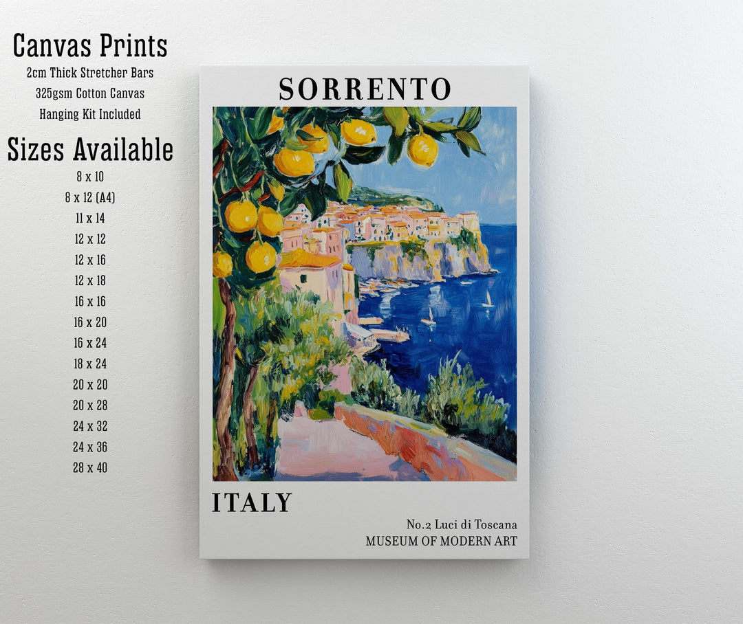 Sorrento Italy Travel Poster Wall Decor Wall Art Sorrento Landscape Wall Hanging Home Décor Amalfi Coast Gift Art Lovers Scenic Print