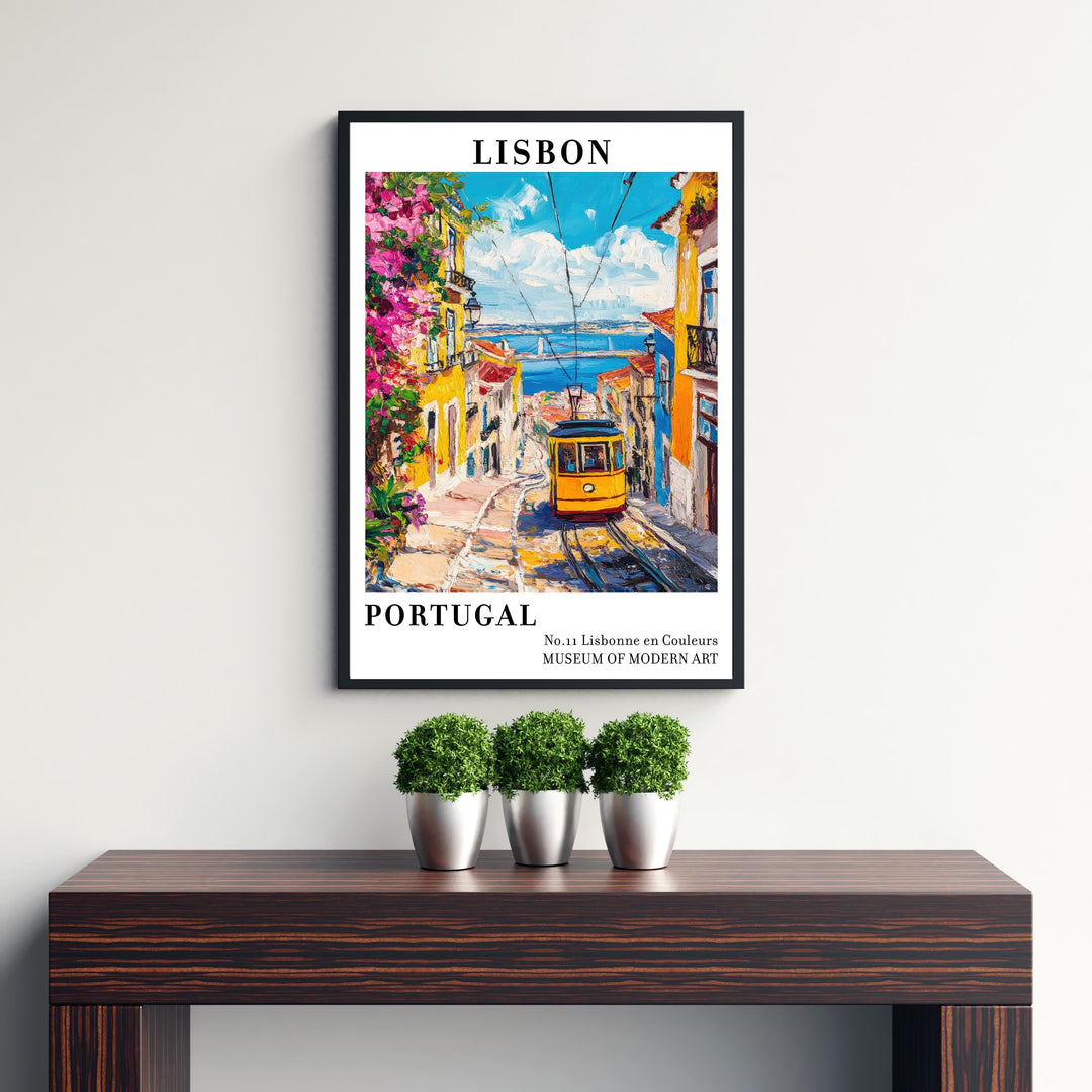 Lisbon Portugal Travel Poster Wall Decor Wall Art Lisbon Landscape Wall Hanging Home Décor Portuguese City Gift Art Lovers Scenic Print