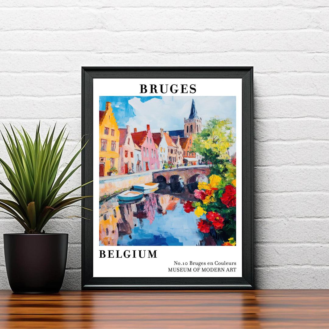 Bruges Belgium Travel Poster