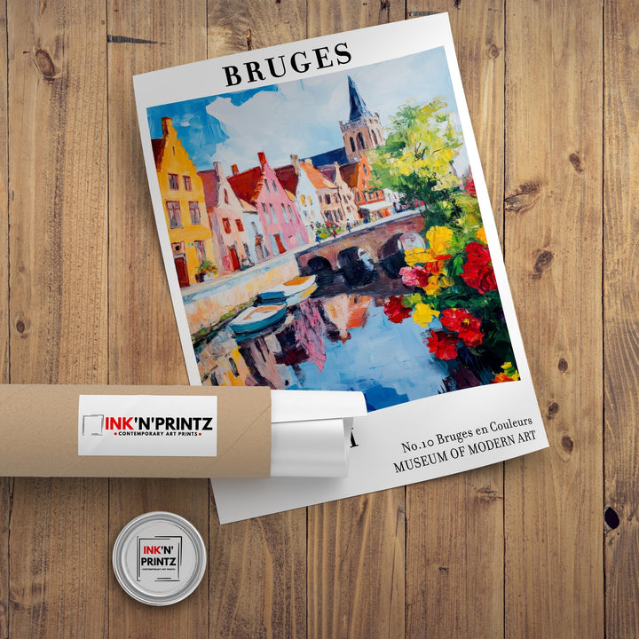 Bruges Belgium Travel Poster