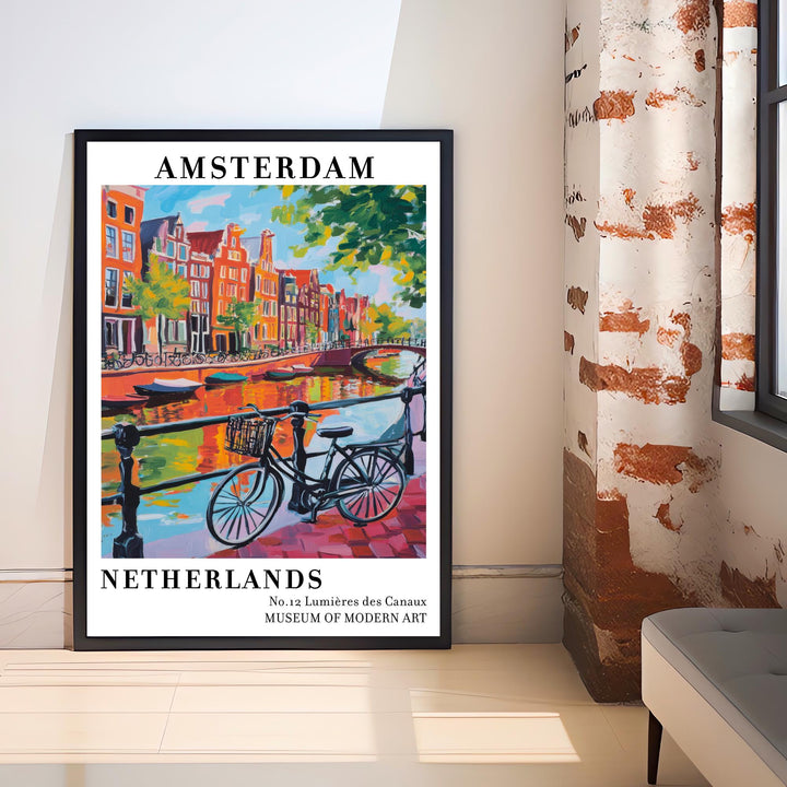 Amsterdam Netherlands Travel Poster Wall Decor Wall Art Amsterdam Landscape Wall Hanging Home Décor Dutch City Gift Art Lovers Scenic Print