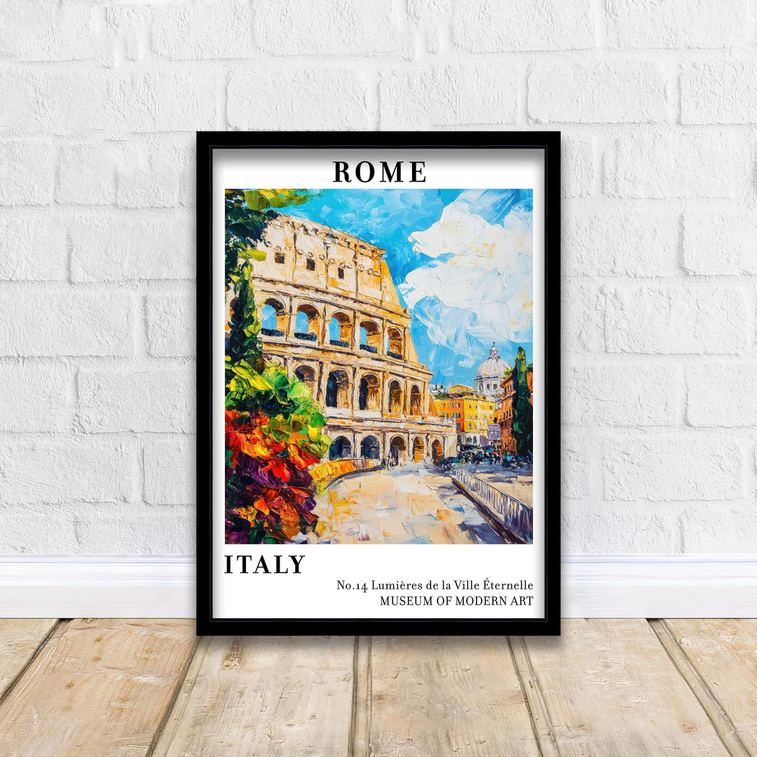 Rome Italy Travel Poster Wall Decor Wall Art Rome Landscape Wall Hanging Home Décor Italian City Gift Art Lovers Scenic Print