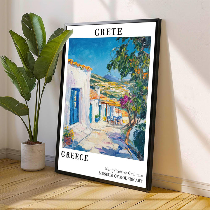 Crete Greece Travel Poster – Scenic Island Wall Art, Mediterranean Landscape Decor & Travel Lover Gift