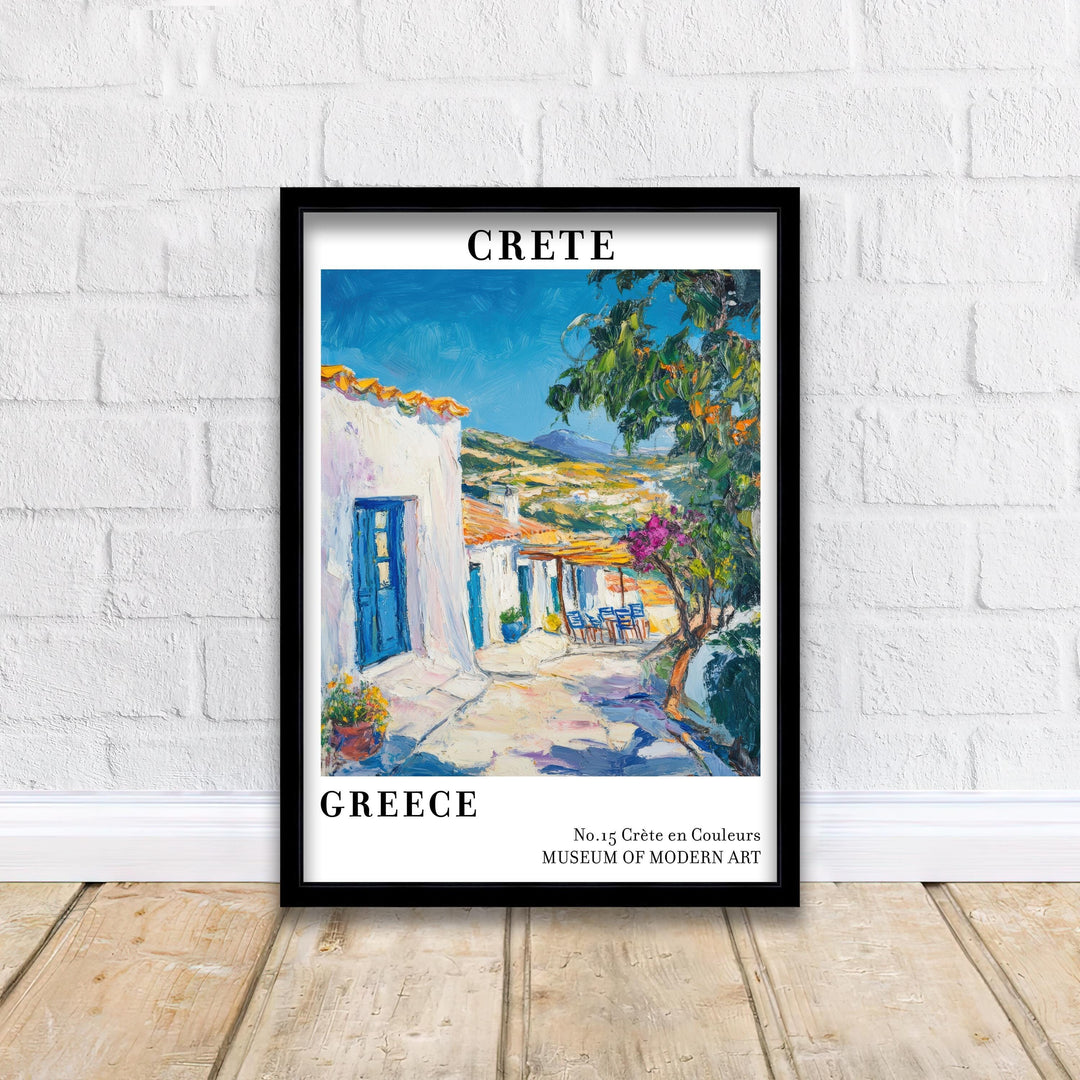 Crete Greece Travel Poster – Scenic Island Wall Art, Mediterranean Landscape Decor & Travel Lover Gift