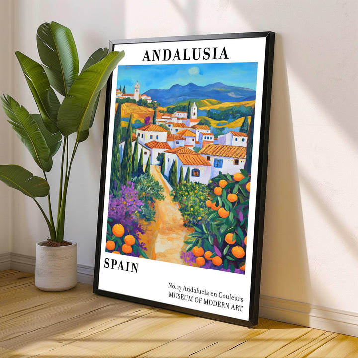 Andalucía Spain Travel Poster – Scenic Landscape Wall Art, Historic Architecture & Travel Lover Gift