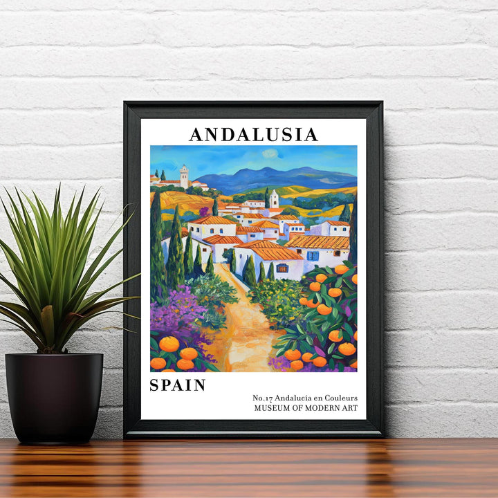 Andalucía Spain Travel Poster – Scenic Landscape Wall Art, Historic Architecture & Travel Lover Gift