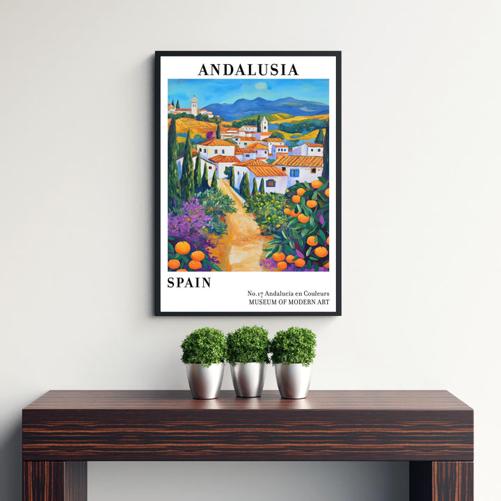 Andalucía Spain Travel Poster – Scenic Landscape Wall Art, Historic Architecture & Travel Lover Gift