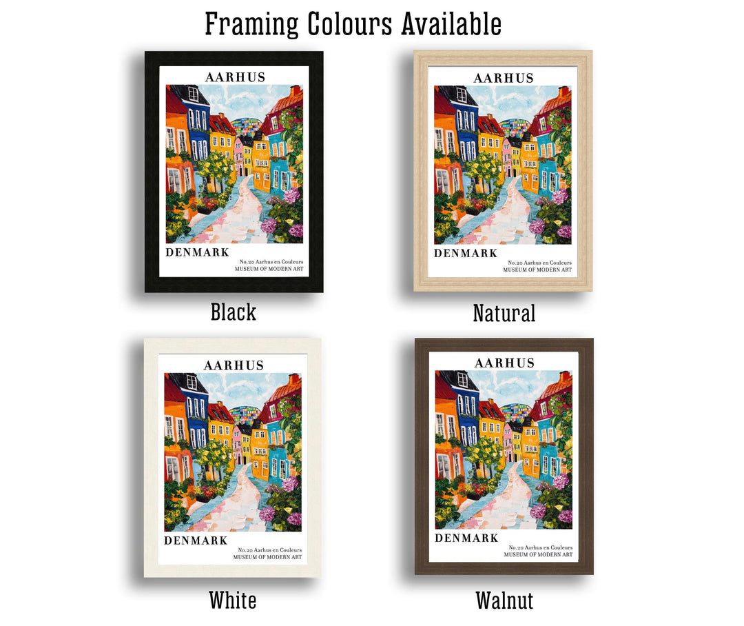 Aarhus Denmark Travel Poster Wall Decor Wall Art Aarhus Landscape Wall Hanging Home Décor Danish City Gift Art Lovers Scenic Print